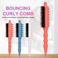 NEW Volumizing Brush Boar Bristle Teeth Curling Roller Comb For Fluffy Hair Roots Styling Straightening Hair Tools For Women Men