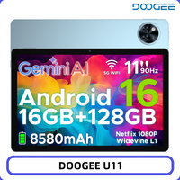 Tablet DOOGEE U11 11-calowy, ultra-świetlisty wyświetlacz 90Hz, 16GB RAM, 128GB pamięci, bateria 8580mAh, Unisoc T7200, podwójny głośnik, Widevine L1, Android 16.