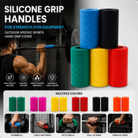 1 Pc Barbell Dumbbell Grips Thick Bar Handles Silicone Anti-slip Pad Pull Up Weightlifting Kettlebells Fat Grip Equipment