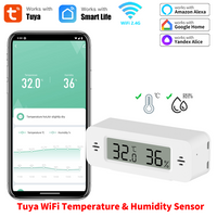 Tuya WiFi Mini Thermometer Hygrometer Temperature Humidity Sensor APP Remote Control Work with Yandex SmartLife Alexa