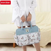 Mommy Diaper Bag For Babies LargeCapacity Organizer Waterproof Wide Opening Travel Messenger Crossbody Bag Mummy Baby Nappy Bag