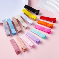 10pcs/Lots Colored Flat Band Hairclip Ribbon Metal Hair Clips for Handmade DIY Hairpin Jewelry Making Accessories