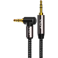 3.5mm Aux Cable 90 Degree Right Angle Jack 3.5mm Male To Male Stereo Audio Cord for IPhone Headphone MP3 Laptop Speaker Etc