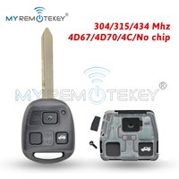 MYREMOTEKEY Car Remote Key Fob Control 736670-A TOY47 304/315/434 Mhz 3 Button PN 89071-05010 for Toyota Avensis 2004-2009