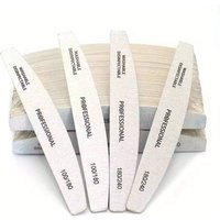 1/2/5/10/20/50Pcs/Lot Professional Wooden Nail Files 100/180/240 Buffer 100/180 Grey Boat Wood Sandpaper Block Gel Polisher