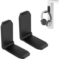 2 Pack Headphone Hanger PC Gaming Headset Holder Stand Adhesive Holder Mount for Wall Foldable Headphones Hook Mount Under Desk