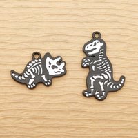 10pcs Bone Dinosaur Charm for Jewelry Making Enamel Earring Pendant Necklace Bracelet Accessories Diy Craft Supplies
