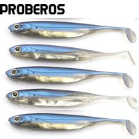PRO BEROS 5Pcs Soft Fishing Lure Silicone Bait 6g/10g Shad Wobbler Craft Rubber Fish Swimbait For Bass Perc Pike Zander