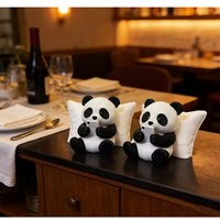 Cute 3D printed panda ornaments. Versatile decor for home, office and car, exquisite animal art decorations for daily display.