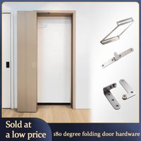 180 Degree Folding Door Wardrobe Door Flat Folding Door Without Lower Track Wooden Door Space Saving 304 Stainless Steel Folding