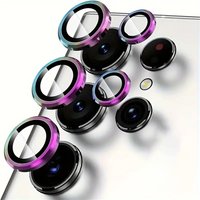 5Pcs/1Set Metallic Luster Lens Protector Cover For Samsung Galaxy S25 S24 S23 S22 Ultra Full Protective Cover Camera Protection