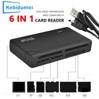 All In One Memory Card Reader 480Mbps USB 2.0 External Cardreader SD SDHC Mini Micro M2 MMC XD CF Reader For MP3 Digital Camera
