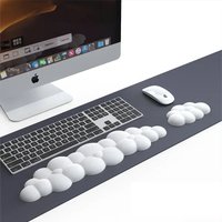 Cloud Shape Wrist Rest Pad Soft PU Material Anti-Slip Rubber Base Memory Foam for 100 Keys 87 Keys 68keys Keyboard Mousepad