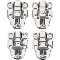 4Pcs 40*60mm Vintage Lock Antique Jewelry Box Hasps Drawer Latche Suitcases Toggle Latch Buckle Clasp Furniture Hardware + Screw