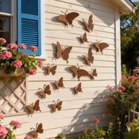 Metal Butterfly Wall Decor 15 Piece Set Aesthetic Wall Art for Girls Room Bedroom Nursery Bathroom Garden Party Decor Present