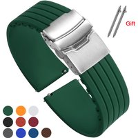 Rubber Strap 18mm 20mm 22mm 24mm Silicone Band Sport Waterproof Bracelet Quick Release for Seiko Wristband Watches Accessories