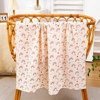 Elinfant 100% Cotton Muslin Swaddle Blankets Crepe Cloth Sofy Cozy Baby Bath Towel Swaddle Blankets
