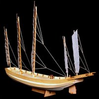 1pcs Chinese sand boat wooden assembly model kit DIY handmade antique ship model