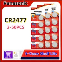 Panasonic 2-50PCS CR2477 button battery lithium 3V instrument meter imported digital tire pressure monitor intelligent toilet