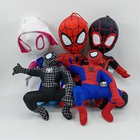 32CM Anime Avengers Spiderman Plush Toys Into the Spider-Verse Gwen Peter Parker Noir Dolls Soft Stuffed Toy For Boy Girl Gift
