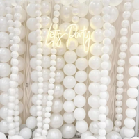 33pc 10 inch white tail link balloon suitable for large weddings, proposals, birthdays, and a decorative latex balloon set