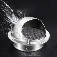 Hot 1Pc Vent Cover Duct Vent, Dryer Exhaust Vent Wall Vent Stainless Steel Round Vent Cover for HVAC System.