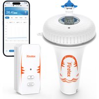 FIRELEX IBS-P01R Floating Pool Thermometer with 2.4GHz WiFi Gateway Support Smart APP Control Alexa Voice Control for Spa, Pond