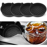2PCS Silicone Car Coasters Non-Slip Heat-Resistant Design for Car Durable Eco-Friendly Spill-Proof Fits Most Cup Holders