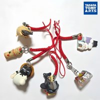 Takara Tomy Gashapon Keychain Pendant Natsume Yuujinchou Nyanko Sensei Japanese Folk Art Volume 02 Anime Collectible Decoration