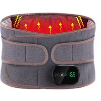 Electric Heating Belt Waist Massager Vibration Red Light Hot Compress Physiotherapy Lumbar Back Support Brace Pain Relief Tools