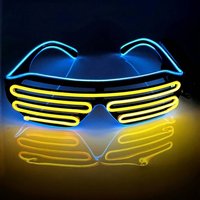 LED luminous glasses bar disco blinds atmosphere props party Cyberpunk sci-fi technology EL glasses glow (without batteries)