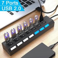 USB HUB USB 2.0 Switch USB Hub 3.0 Adapter High Speed Multi 4/7 Ports Hub USB On/Off Switch Portable USB Splitter For PC Laptops