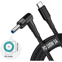 45W 65W 90W Dc Power Charger Converter USB Type C Adapter Cable for Hp Stream Spectre Pavilion Envy EliteBook Fast Charge Cable
