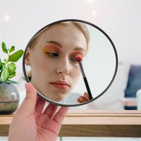 1Pcs High-Definition Suction Cup Magnifying Makeup Mirror Compact Round Mirror for Home Travel Portable Clear