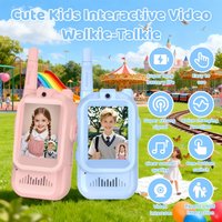 2PCS Video Walkie Talkie For Kids 2-inch HD Screen Rechargeable Toys for Indoor Camping Travel Birthday Gfits for Kids Ages 3-12