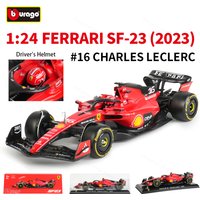 Bburago 1:24 Ferrari 2023 SF23 F1-75 F1 Raing Charles Leclerc Formula Car Static Diecast Alloy Model