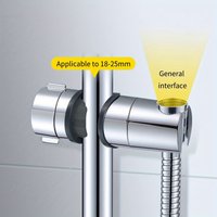 Adjustable Chrome Shower Head Bracket (18.5-25mm Interface) Suitable For Plastic Shower Accessories Of Shower Heads