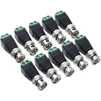 2/5/10PCS BNC CCTV Connectors for AHD Camera CVI Camera TVI Camera CCTV Camera Coax/Cat5/Cat6 Cables