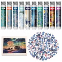 150PCS/Set Oil Painting Jigsaw Puzzles Mini Test Tube Oil Painting Jigsaw Gifts Family Educational Toys Adult Children