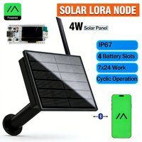 4W Solar LoRa Node 868 915Mhz Battery Outdoor IP67 Waterproof Heltec Node LoRa32 V3 LoRaWAN Meshtastic Low Power Solar Powered