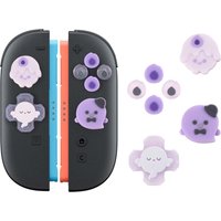 Cute ABXY Buttons Sticker Joystick Cover Caps for Switch 2, Cross D-Pad Button Caps Silicone Thumb Grips Set Compatible with NS2