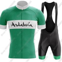 AliExpress NONE 2025 Andalucia Cycling Jersey Set Men Spain Summer Bicycle Clothing Road Bike Shirts Suit Bicycle Bib Shorts MTB Ropa Maillot