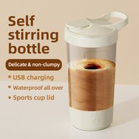Electric Auto Mixing Cup Magnetic Stirring Mug One-Click Coffee Milk Protein Shaker Portable Fitness Gym Blender Bottle 400ml
