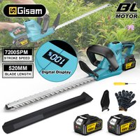 Gisam 20000RPM Bürstenloser Elektrischer Heckenschneider Effizientes 2000W Kabelloses Garten-Strauchschneidewerkzeug für Makita 18V Akku