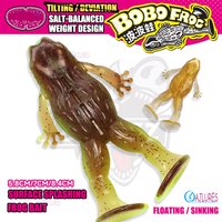 Soft Frog Bait Floating & Sinking Versions 58mm 70mm 84mm Salted Anti-Tilt Soft Frog Bait PVC TPE Frog Soft Bait Bass Fishing