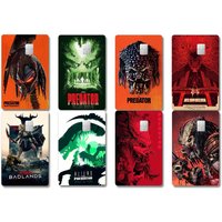 1PC The Predator Anime 4pcs 1Set Film Skin Sticker Tape For Bank Credit Debit Card