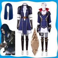 Arcane LoL Caitlyn Kiramman Cosplay Costume Wig Heat Resistant Synthetic Hair Carnival Halloween Party Props