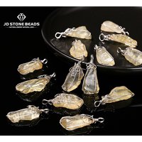 1 Pc Natural Stone Libyan Meteorite Wire Wrap Pendant Irregular Shape Charms For Jewelry Making Diy Necklace Bracelet Accessory