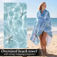 Oversized Starfish Beach Towel Patterned Sunscreen And Windproof Suitable For Swimming Pool Camping Travel Blanket