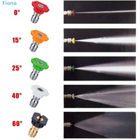 ☭5/7pcs 1/4inch Quick Connect Garden High Pressure Washer Spray Nozzle 0 -65 Degree Watering Soap Nozzle Tip Garden Cleaning